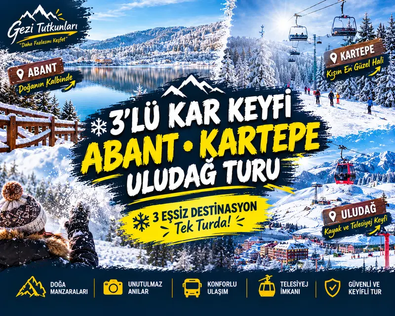 3-Day Winter Fun Tour: Abant, Kartepe, Uludağ