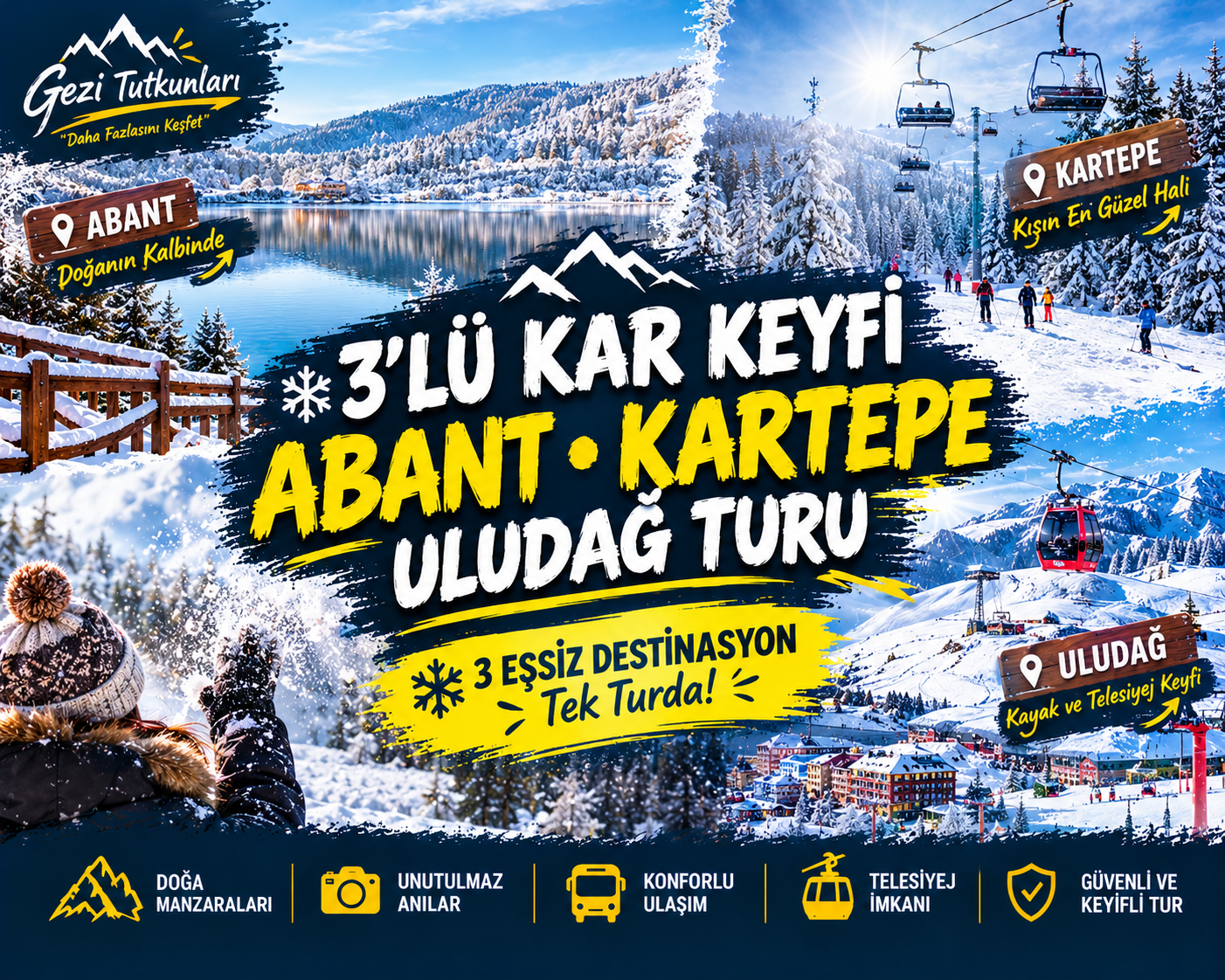 Тур по снежным удовольствиям: Абант, Картепе, Улудаг — 1/10