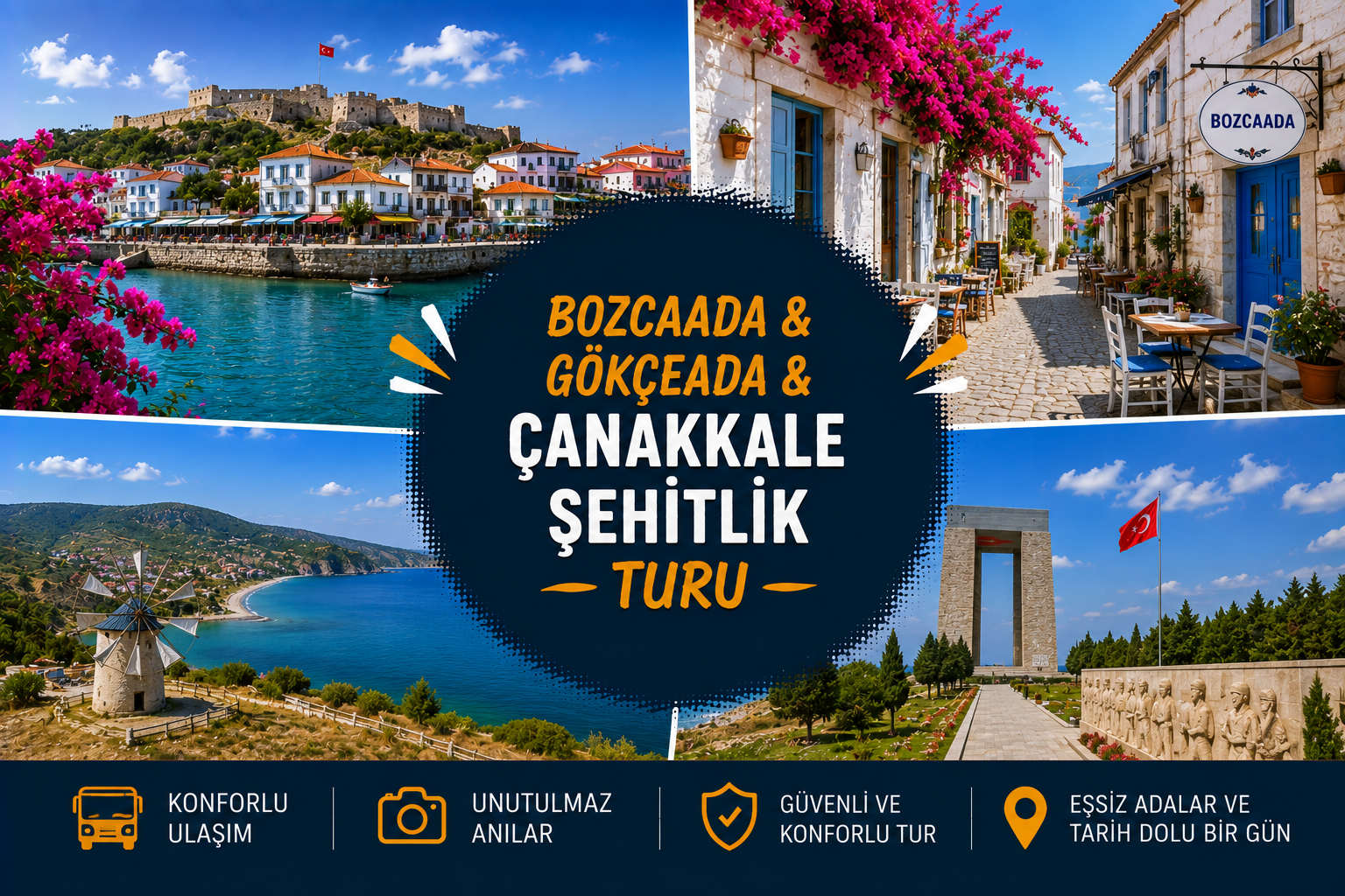 Bozcaada & Gökçeada & Çanakkale Şehitlik Turu
