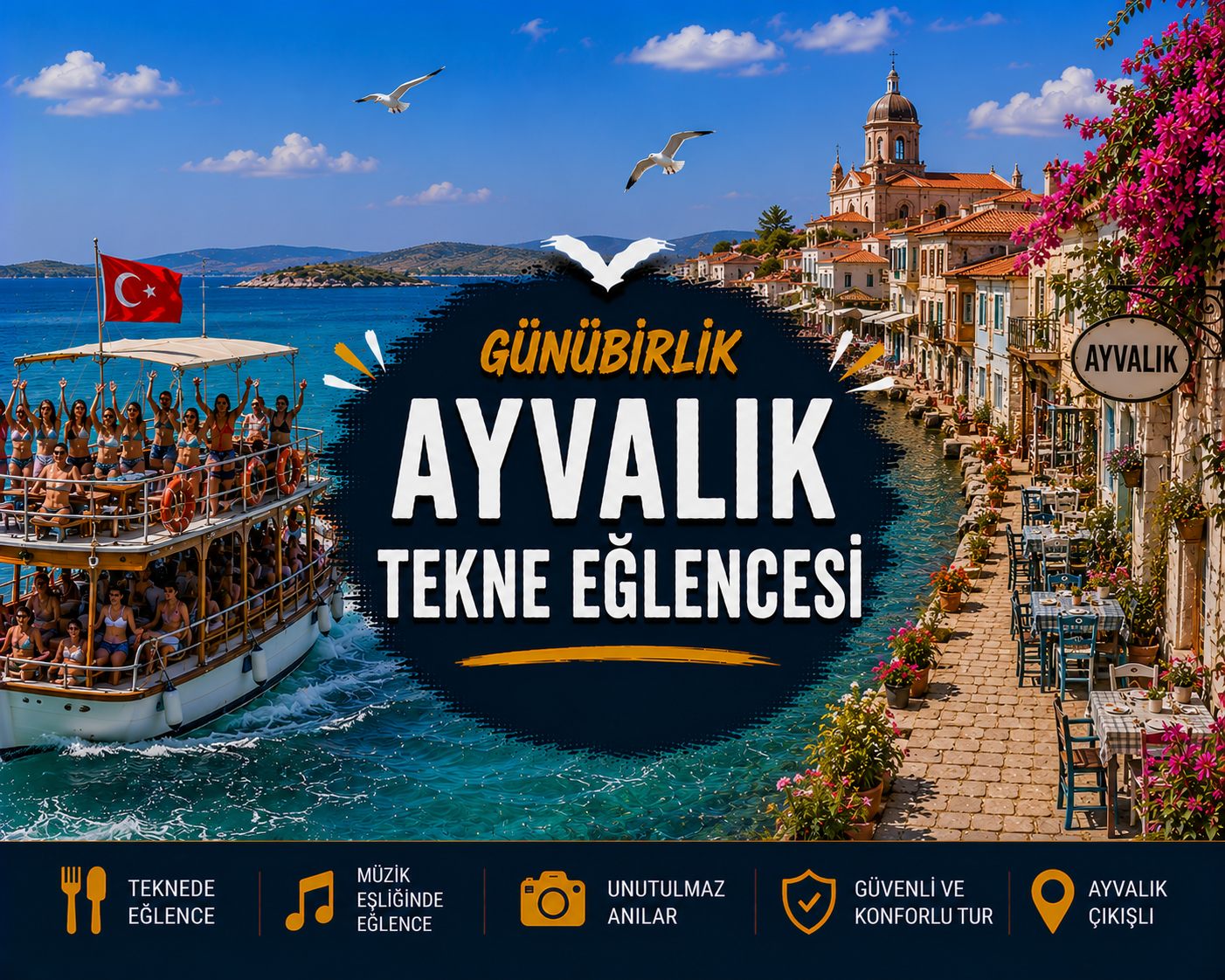 Günübirlik Ayvalık Tekne Eğlencesi
