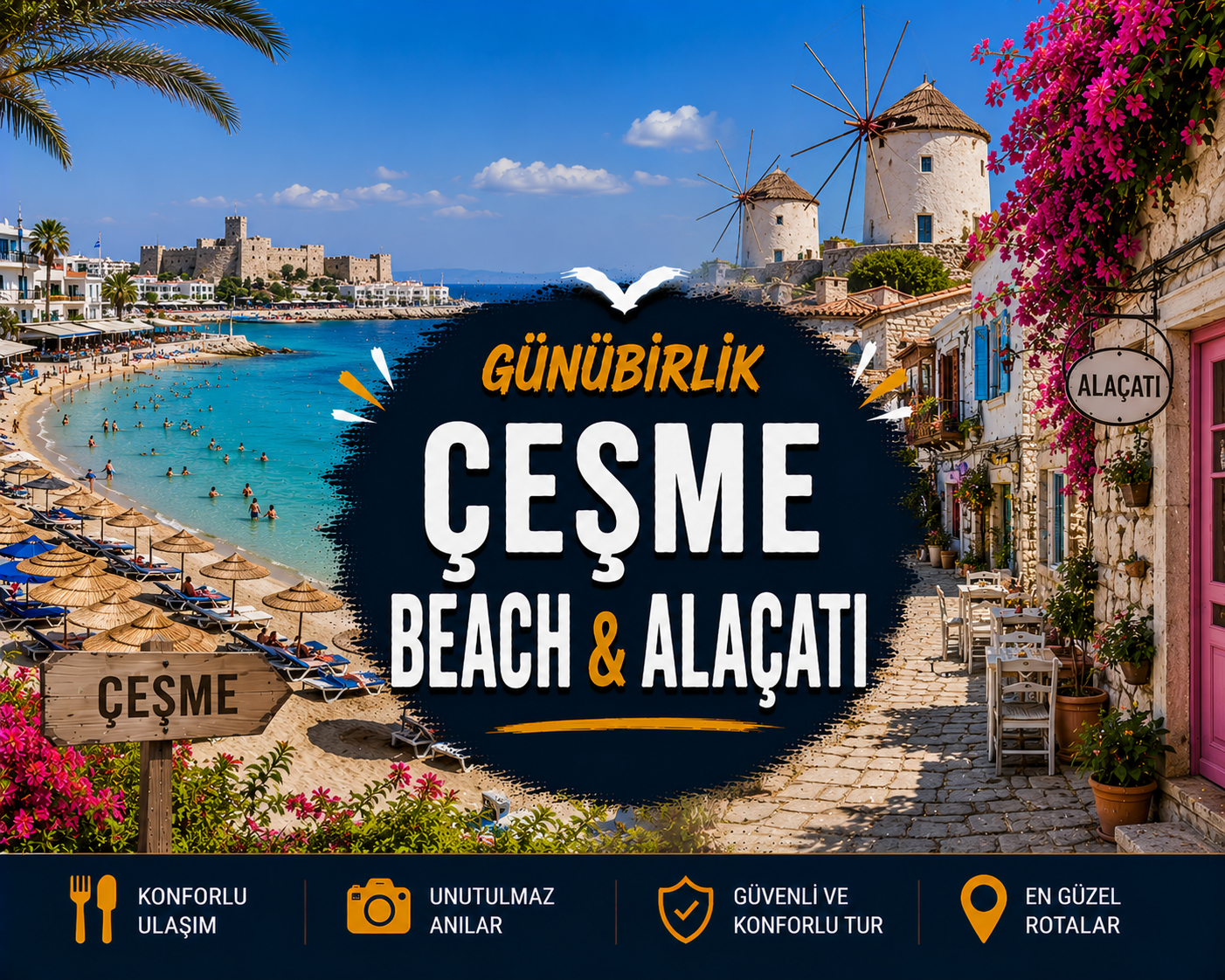 Günübirlik Çeşme Beach & Alaçatı