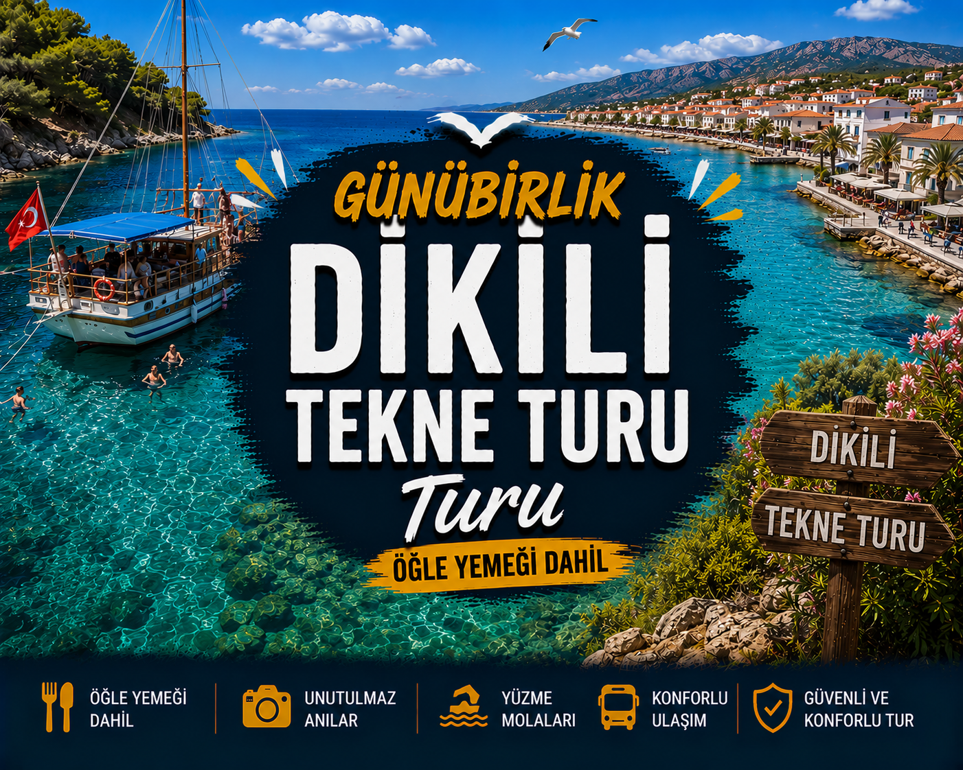 Günübirlik Dikili Tekne Turu