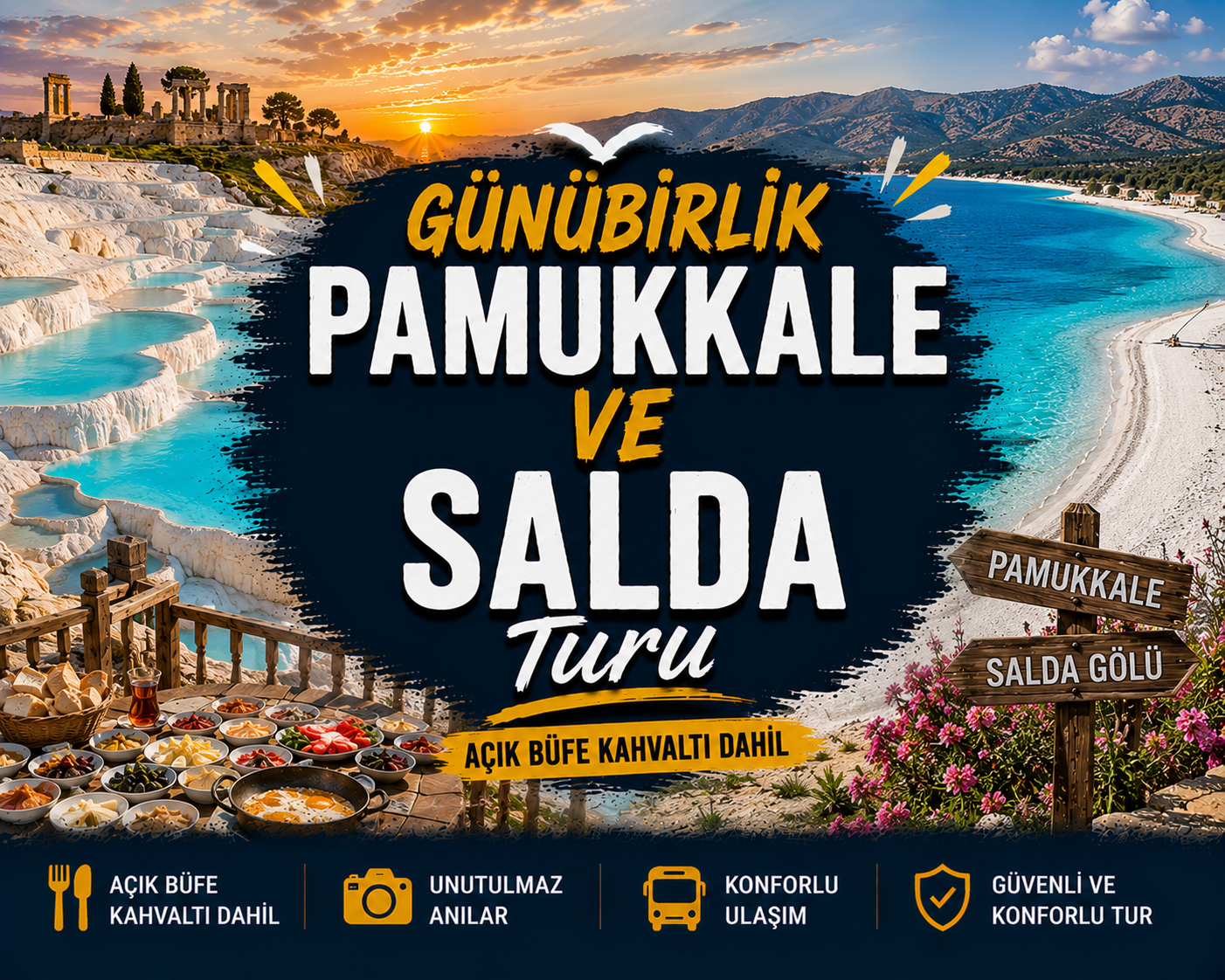 Günübirlik Pamukkale ve Salda Turu