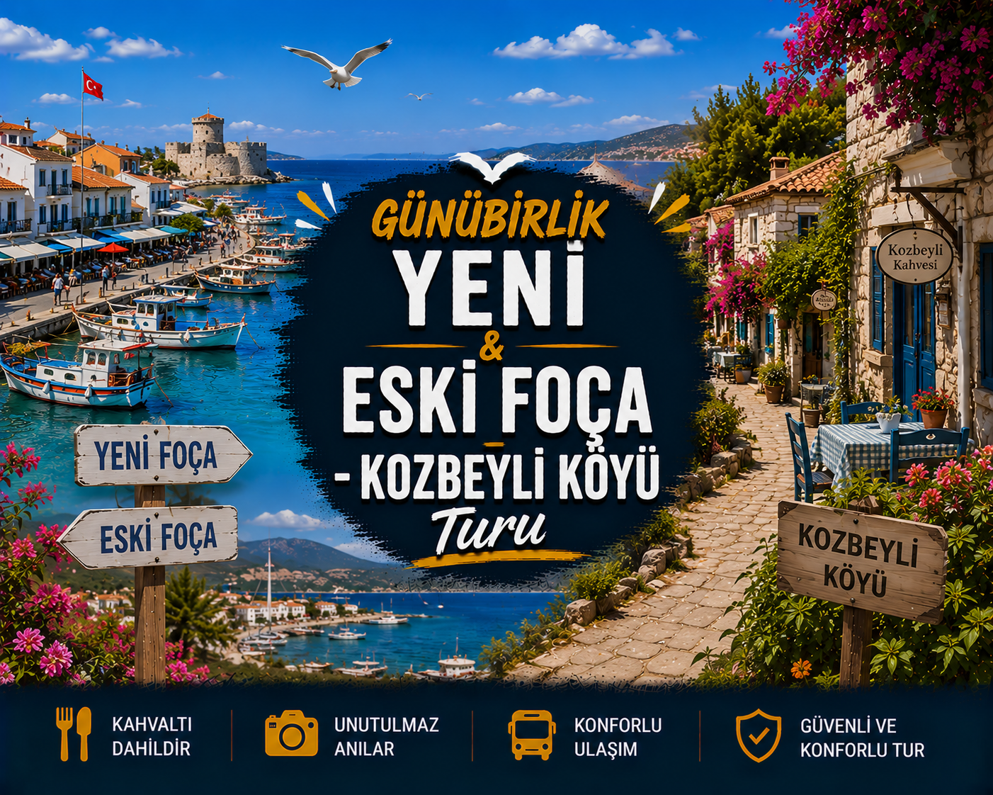 Günübirlik Yeni & Eski Foça – Kozbeyli Köyü Turu