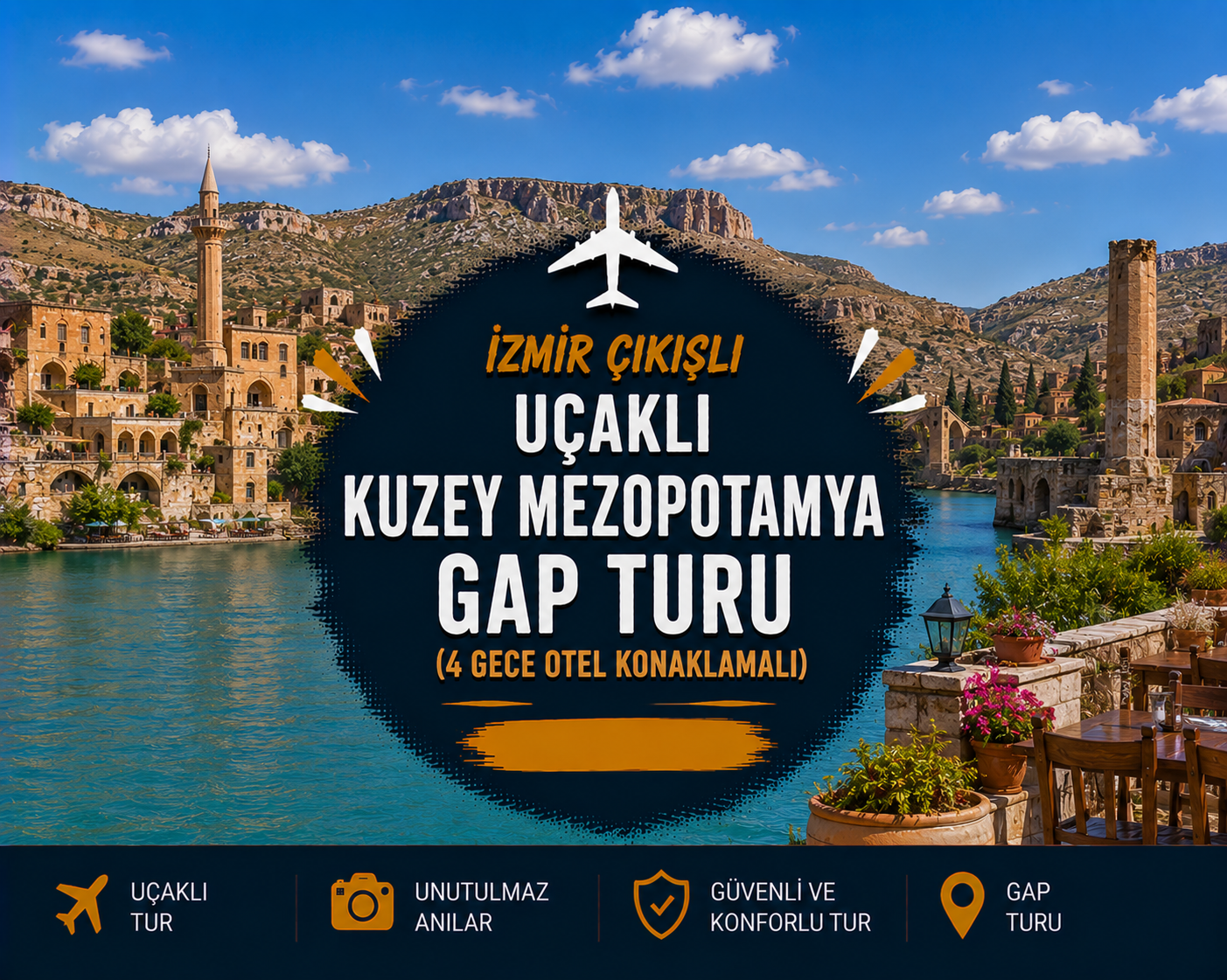 İzmir Çıkışlı Uçaklı Kuzey Mezopotamya Gap Turu (4 Gece Otel Konaklamalı)